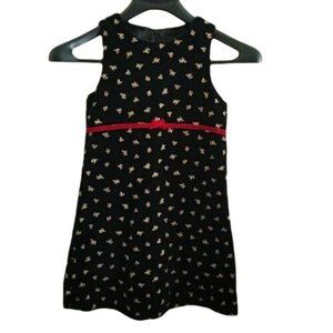 Children’s Place Little Girls Floral Black Dress